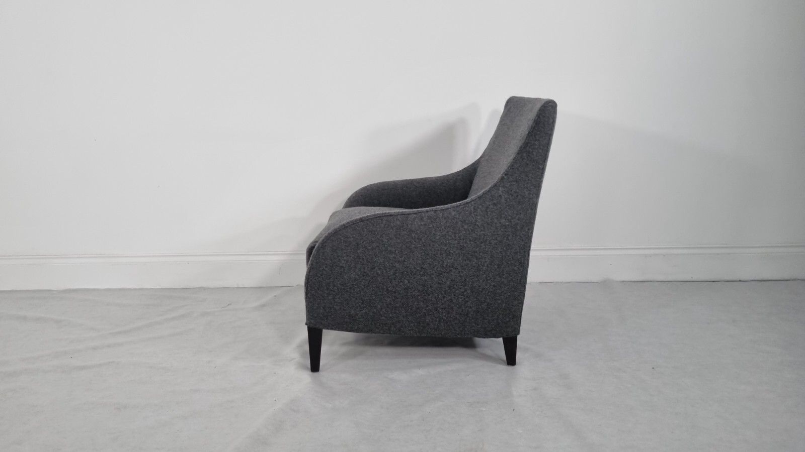 Bb Italia Florence F3 Armchair In Charcoal Wool In Immaculate Condition photo vintage