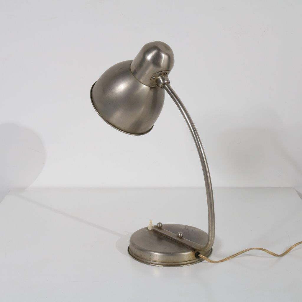 1930s Daalderop Chrome Metal Desk Lamp photo furniture