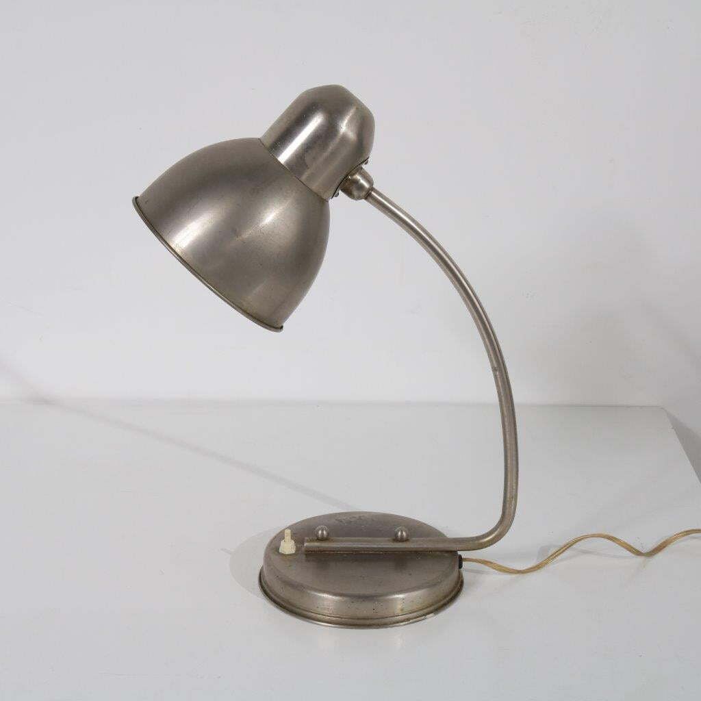 1930s Daalderop Chrome Metal Desk Lamp photo vintage