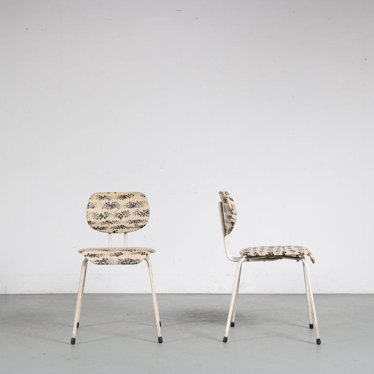 1950s Pair Of Willy Van Der Meeren Side Chairs For Tubax, Belgium photo for sale