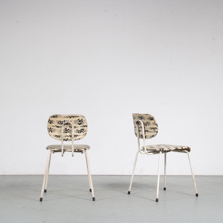 1950s Pair Of Willy Van Der Meeren Side Chairs For Tubax, Belgium photo Furniture