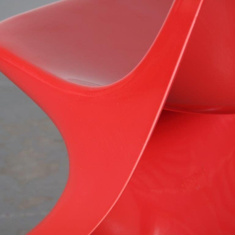 2000s Red “Casalino” Children Chair By Alexander Begge For Casala, Germany photo vinterior