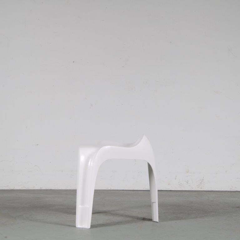 2000s White “Casalino” Stool By Alexander Begge For Casala, Germany – Large Stock! photo for sale