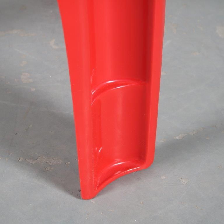 2000s Red “Casalino” Stool By Alexander Begge For Casala, Germany – Large Stock! photo vintage
