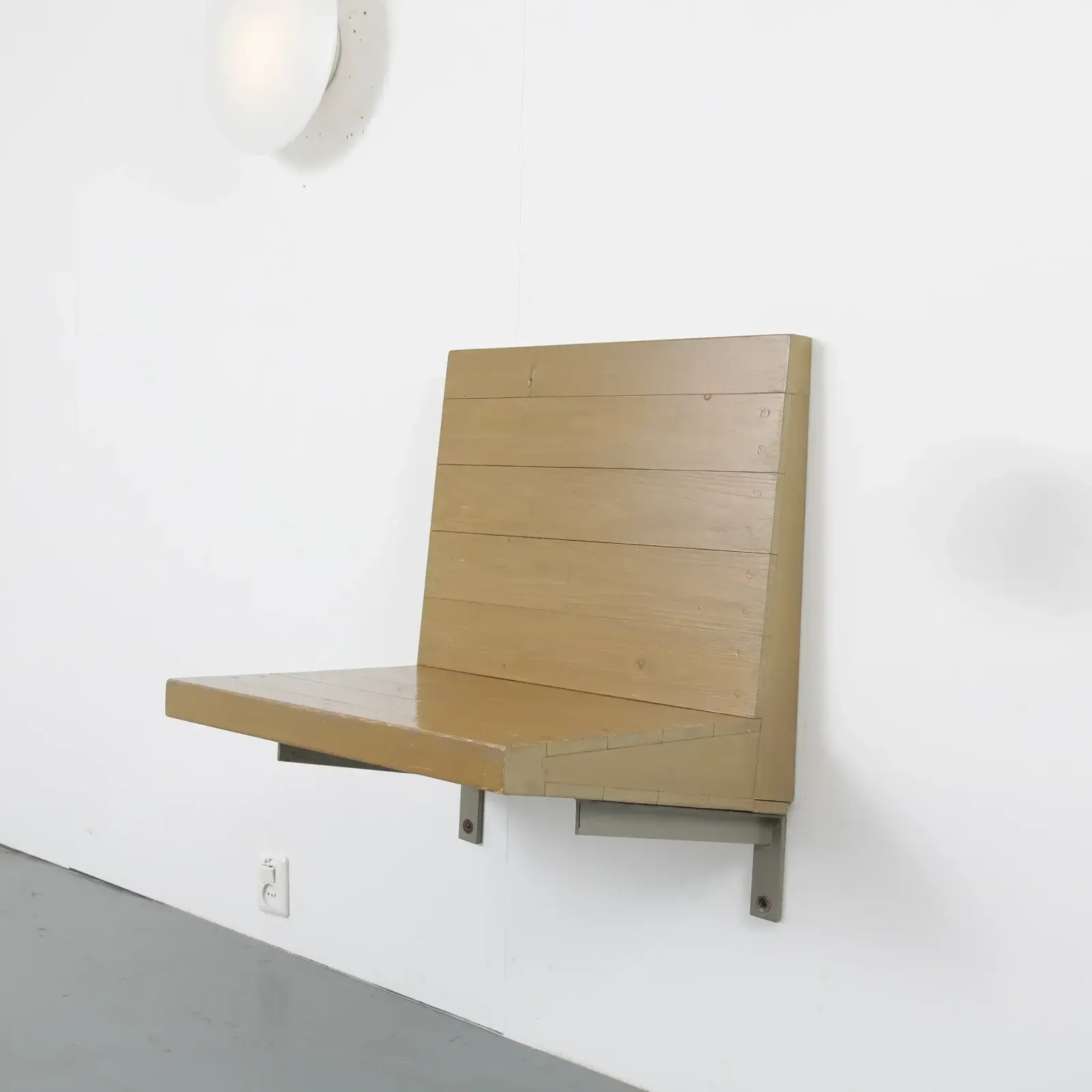 photo for sale Rare Dom Hans Van Der Laan Wall Mounted Seat, Netherlands 1970