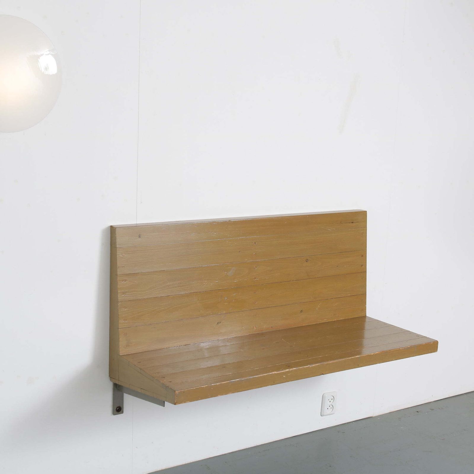 3413.0 Rare Dom Hans Van Der Laan Wall Mounted Bench, Netherlands 1970 photo