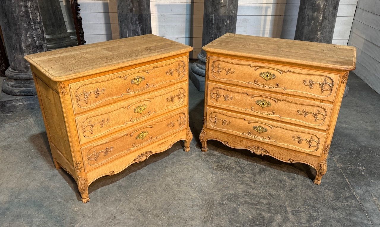 photo for sale Rare Pair French Commode Chests Of Drawers