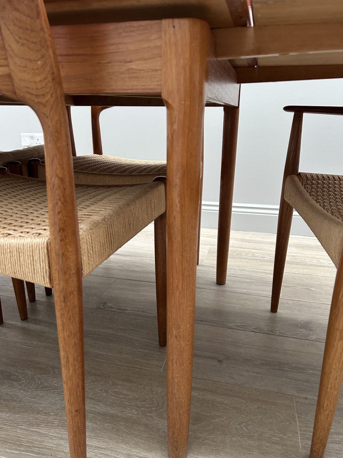 6 Danish Niels Moller Dining Chairs And Table photo buy