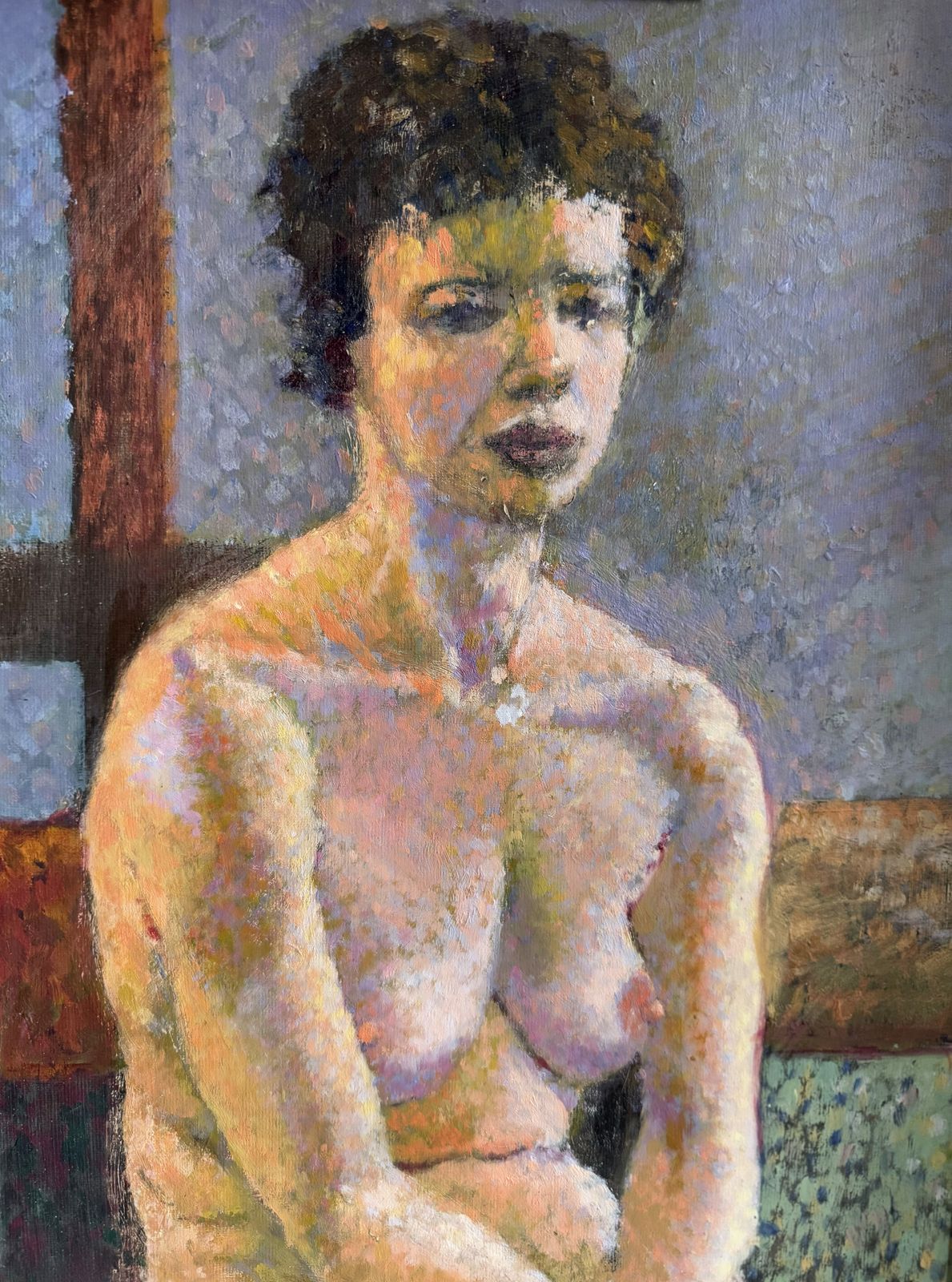 “Quietly Radiant” – A Beautiful Original Nude Painting On Board, Framed photo buy
