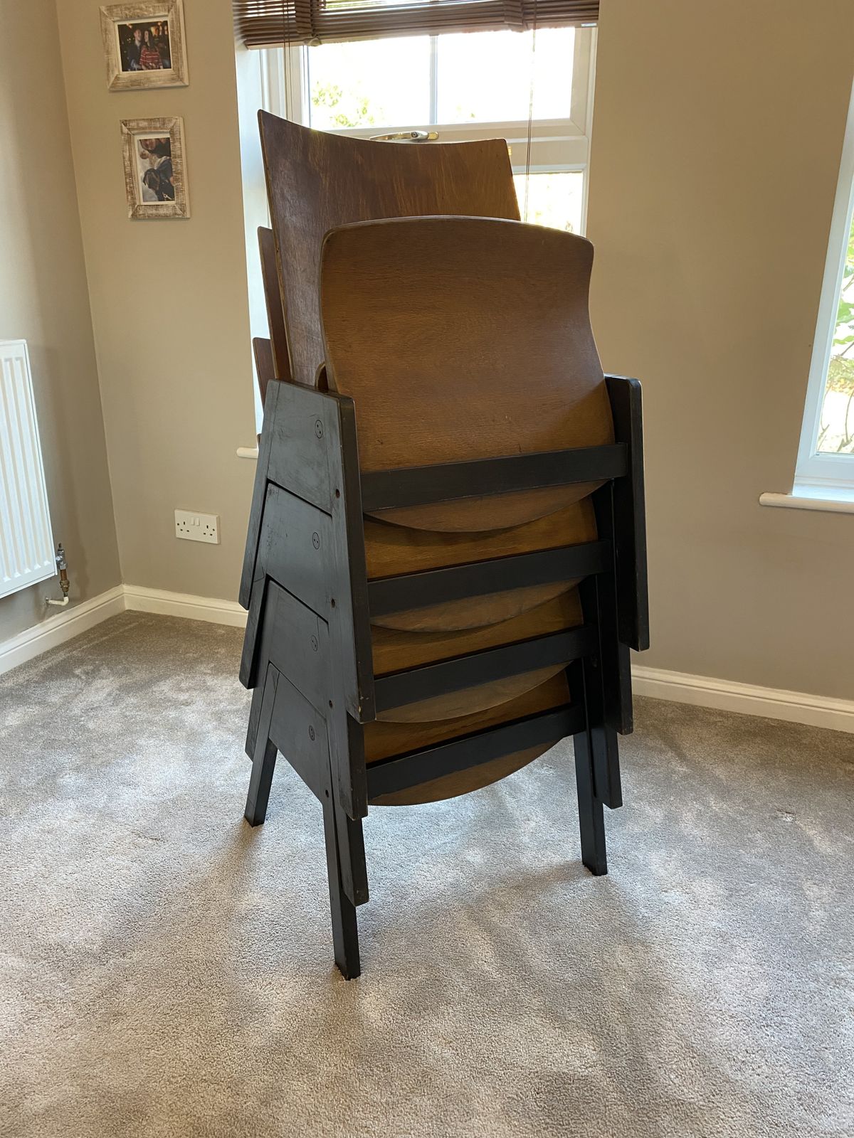 4 Folding Auditorium Chairs   1970s   West Germany photo furniture