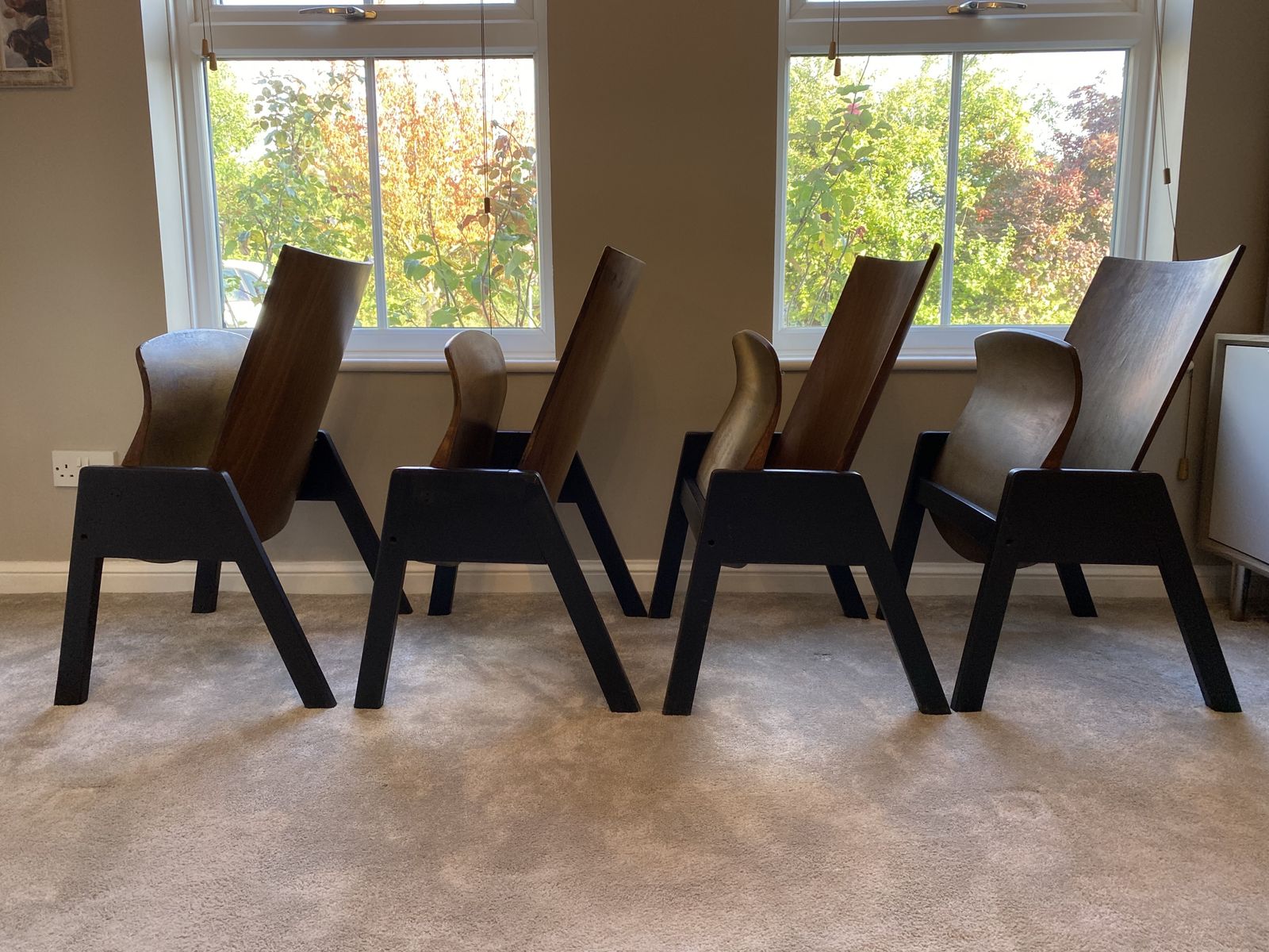 4 Folding Auditorium Chairs   1970s   West Germany photo buy