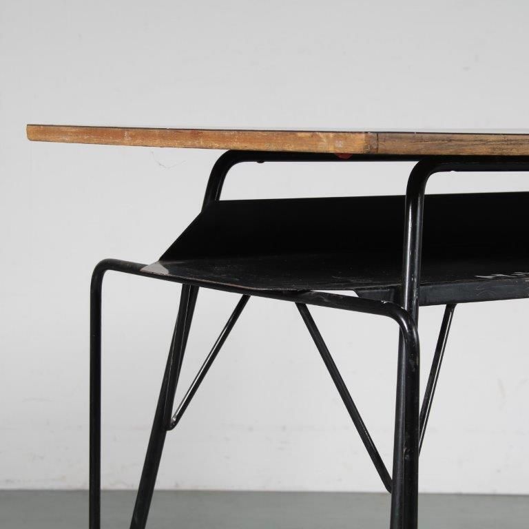 photo vinterior Willy Van Der Meeren Teacher’s Desk For Tubax, Belgium 1950