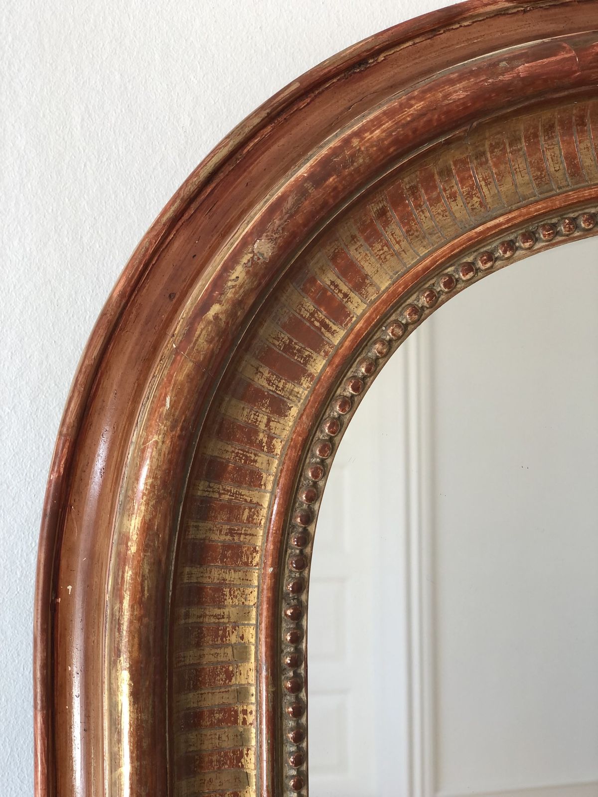 Large Antique French Louis Philippe Giltwood Mirror – Late 19th Century photo furniture