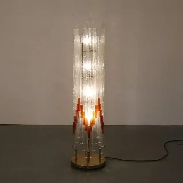 Glass Floor Lamp By Poliarte, Italy 1960 photo for sale
