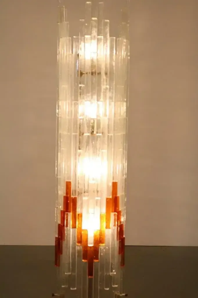 Glass Floor Lamp By Poliarte, Italy 1960 photo vinterior