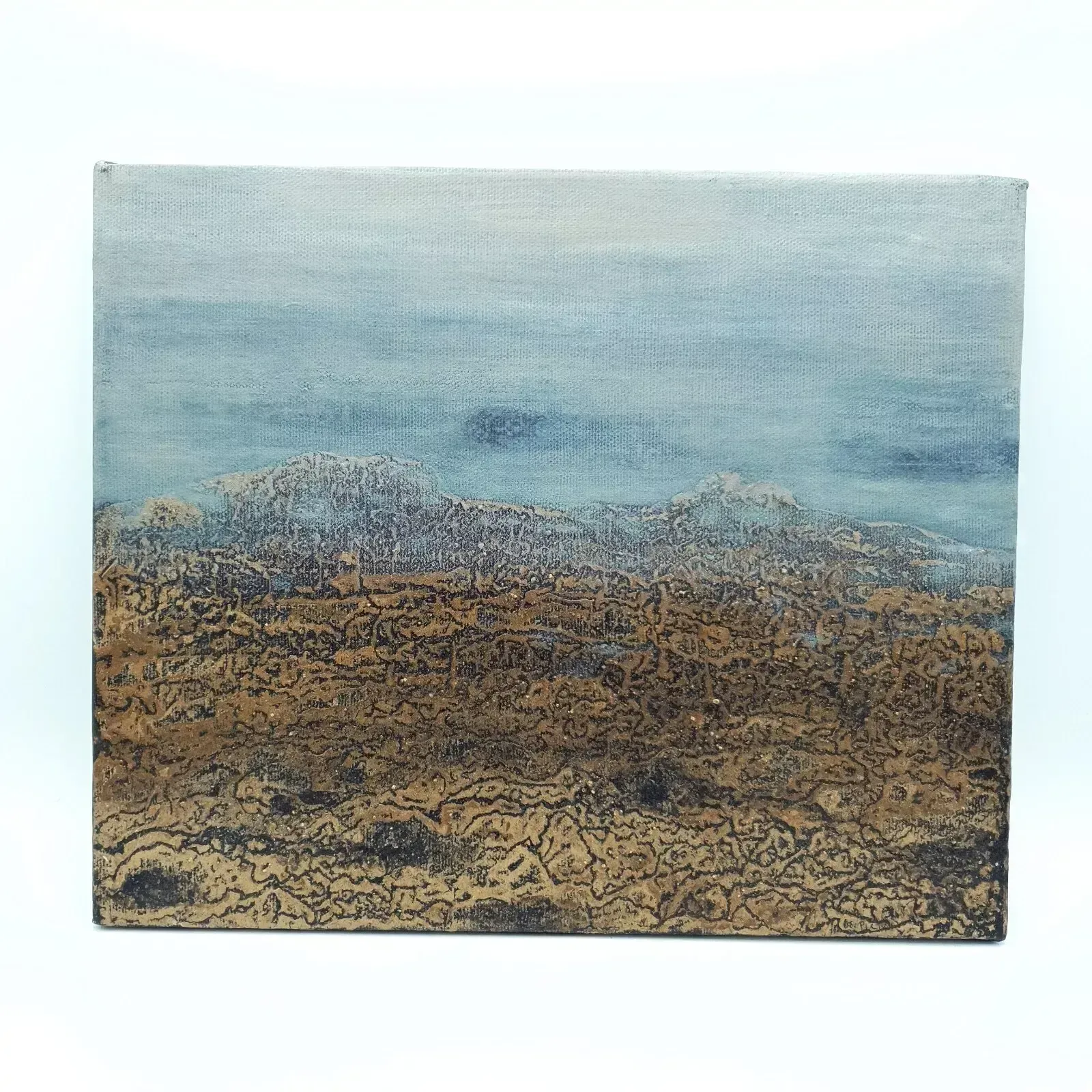 Signed Karen Picton Mud On Canvas Original Painting Dartmoor Earth Land Inspired