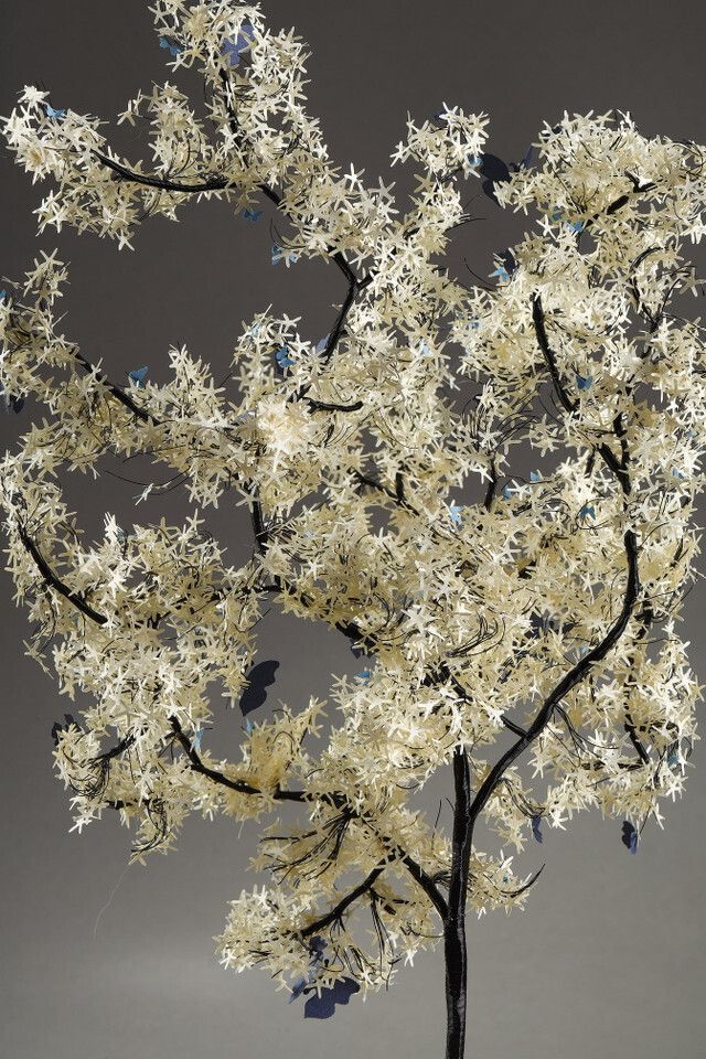 photo vintage Metal And Paper Creation By Lebanese Artist Nayla Tabet, The Butterfly Tree
