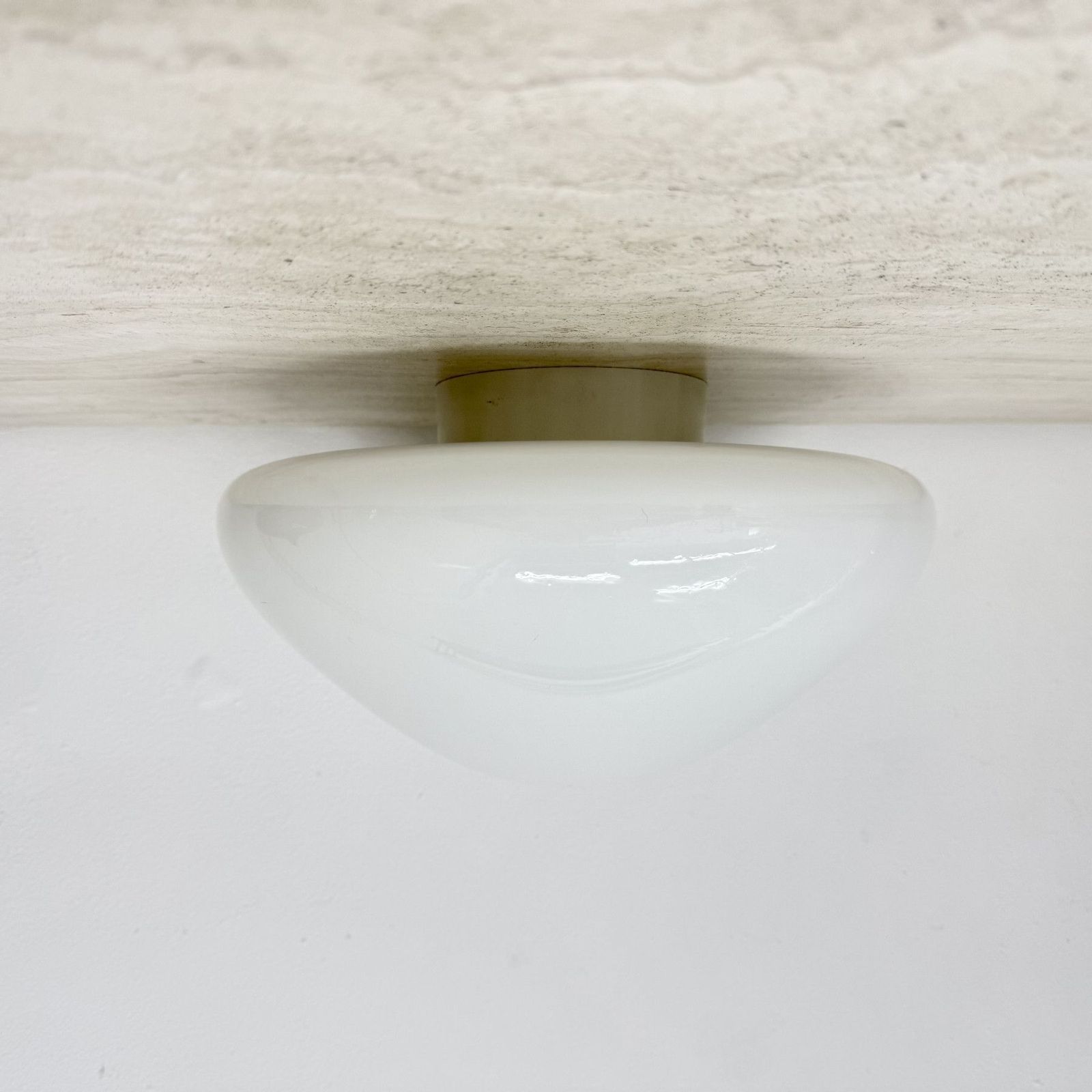 German Mid Century Glass 961 Ceiling Or Wall Lamp By Wilhelm Wagenfeld For Lindner, 1950s photo Lighting