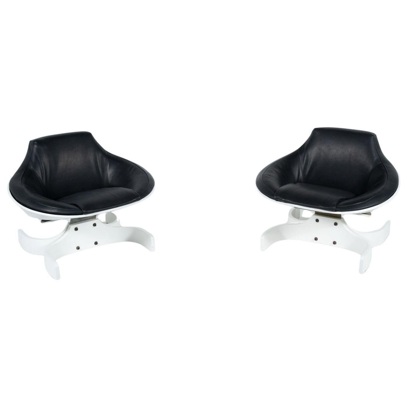 Pair Of Stella 1001 Armchairs By Joe Colombo For Confort Italy, 1960s