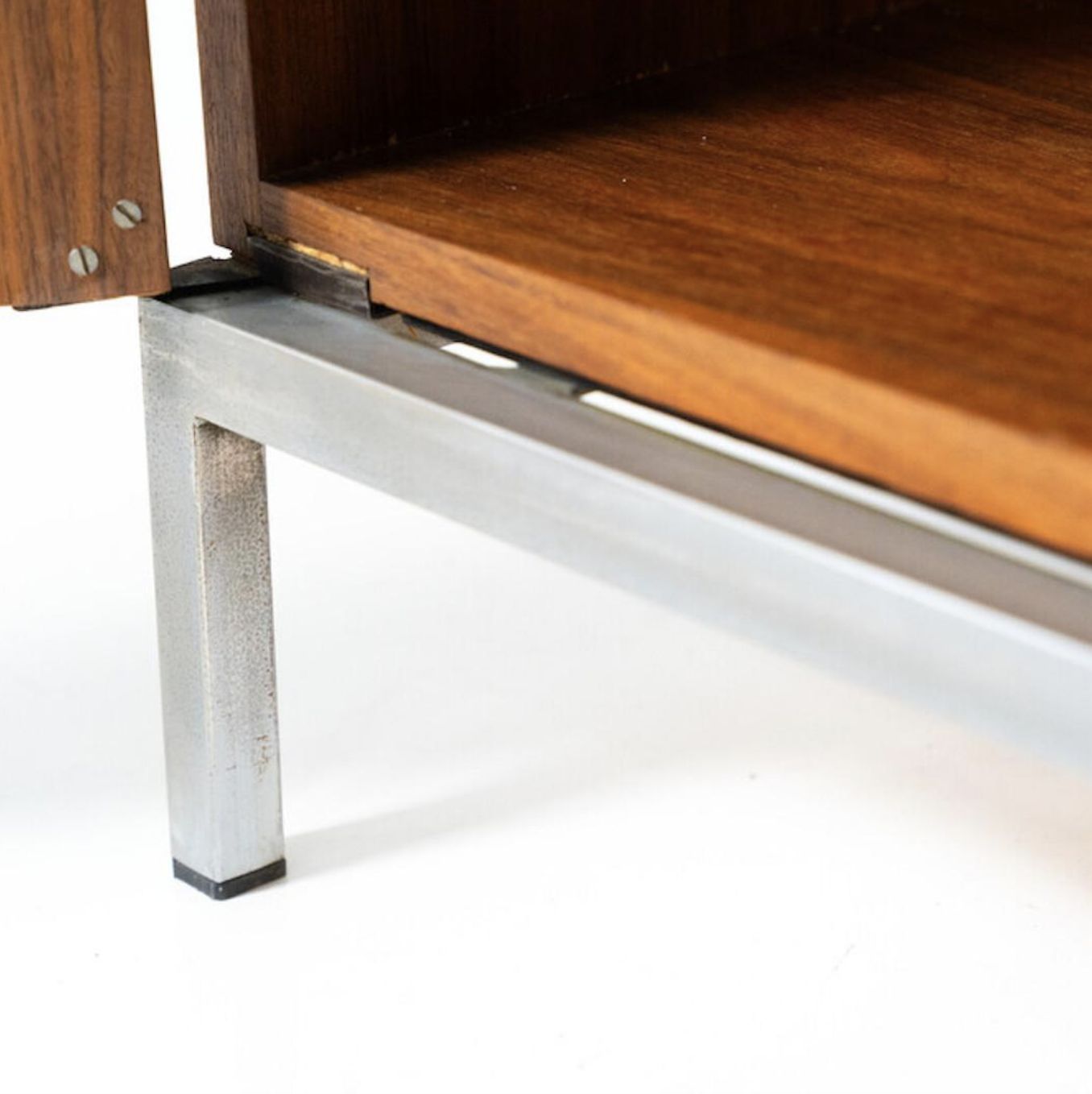 Furniture Mid Century Modern Sideboard, Wood And Marble, Italy, 1970s photo