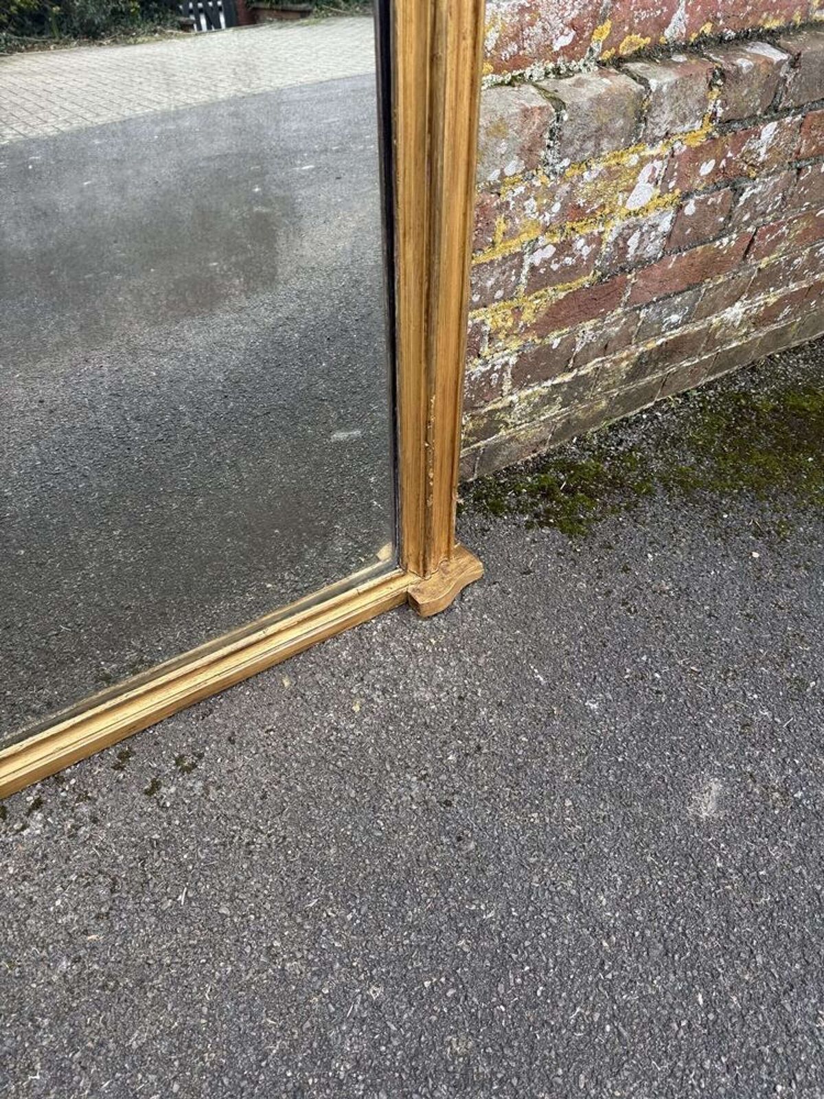 A Wonderful Large Antique English 19th C Gilt Overmantle Mirror photo Home Decor