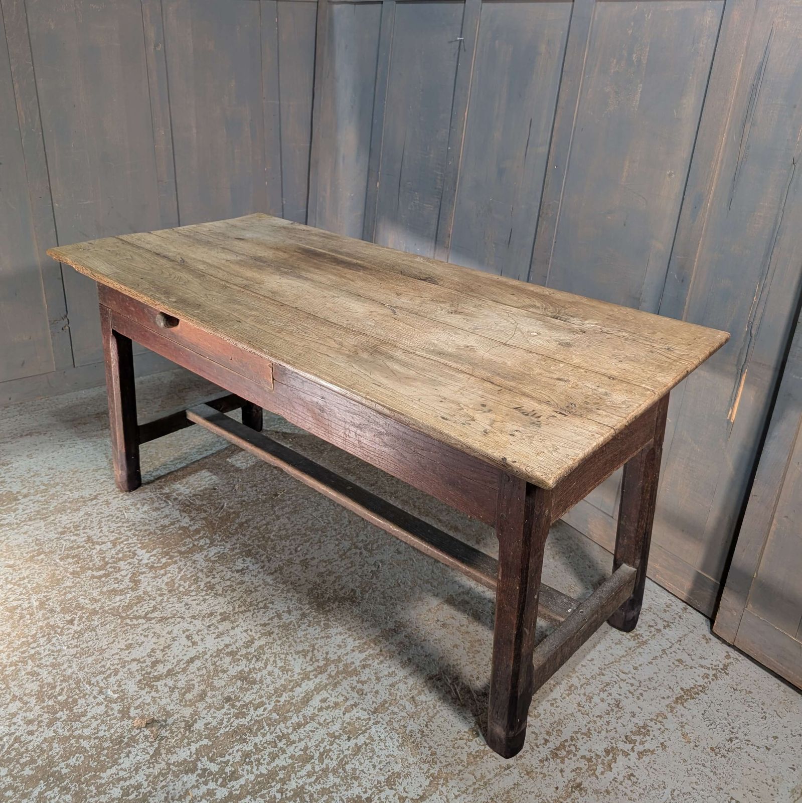 Antique 19th Century Oak French ‘Bread’ Table photo furniture