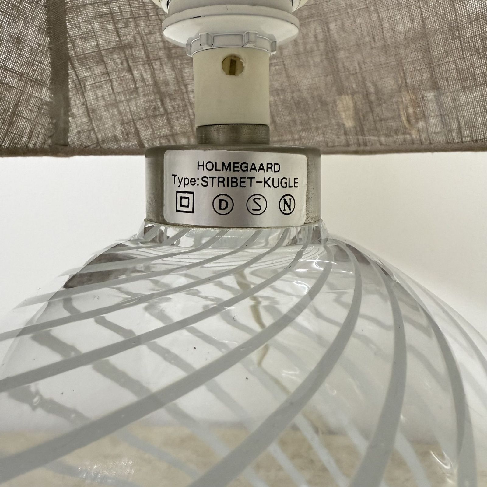 Mid Century Design Holmegaard Swirl Lamp, Jaren 1970, Denemarken photo furniture