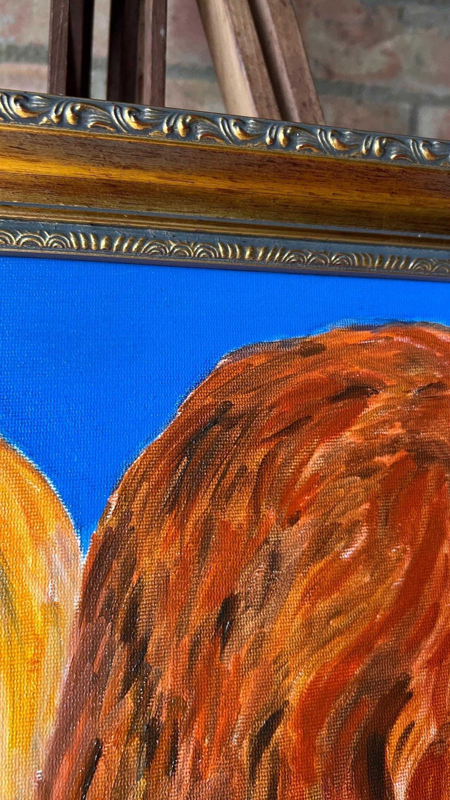 Late 20th Century Oil Painting – Dual Portrait With Vibrant Colours photo 129.0