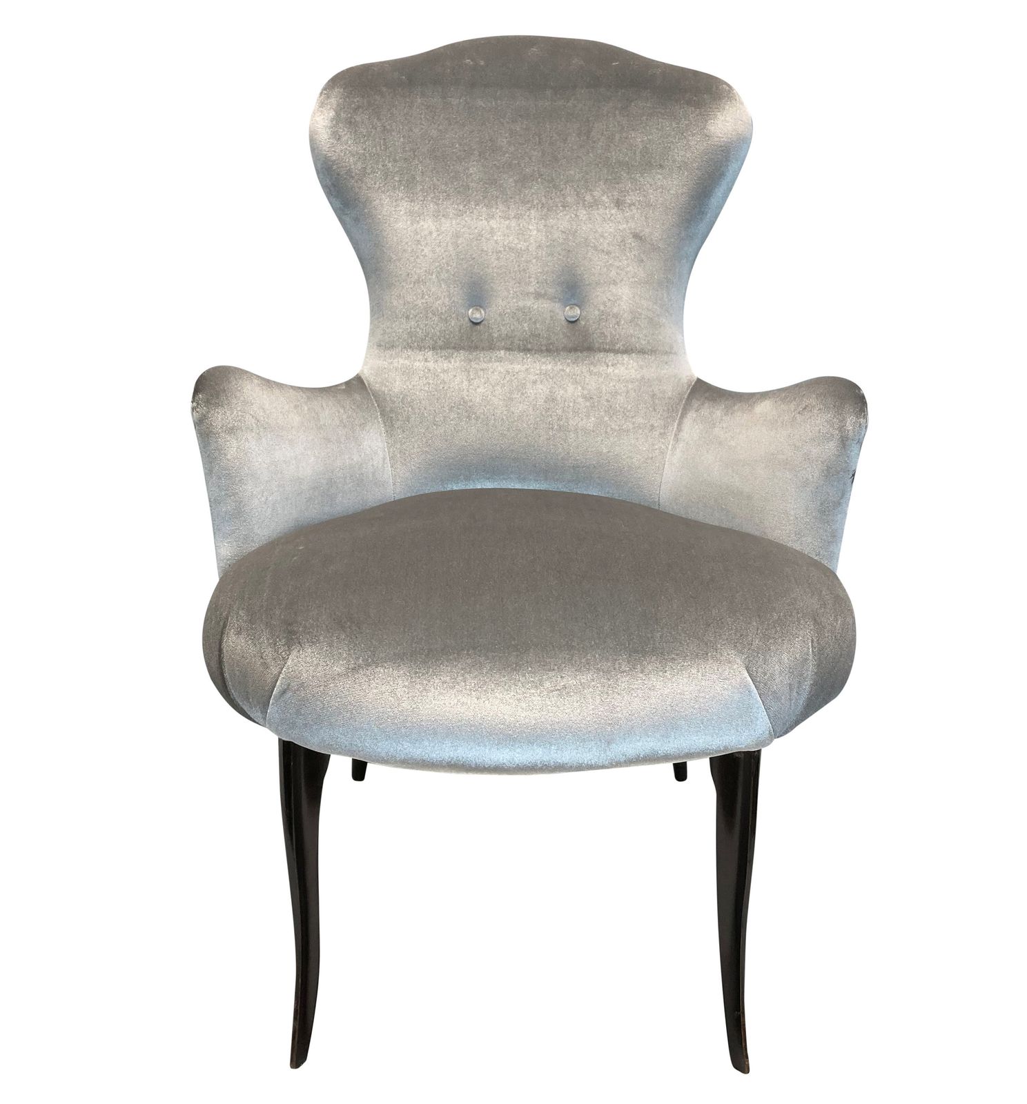 A Pair Of Italian Mid Century Bedroom Chairs In Velvet photo furniture