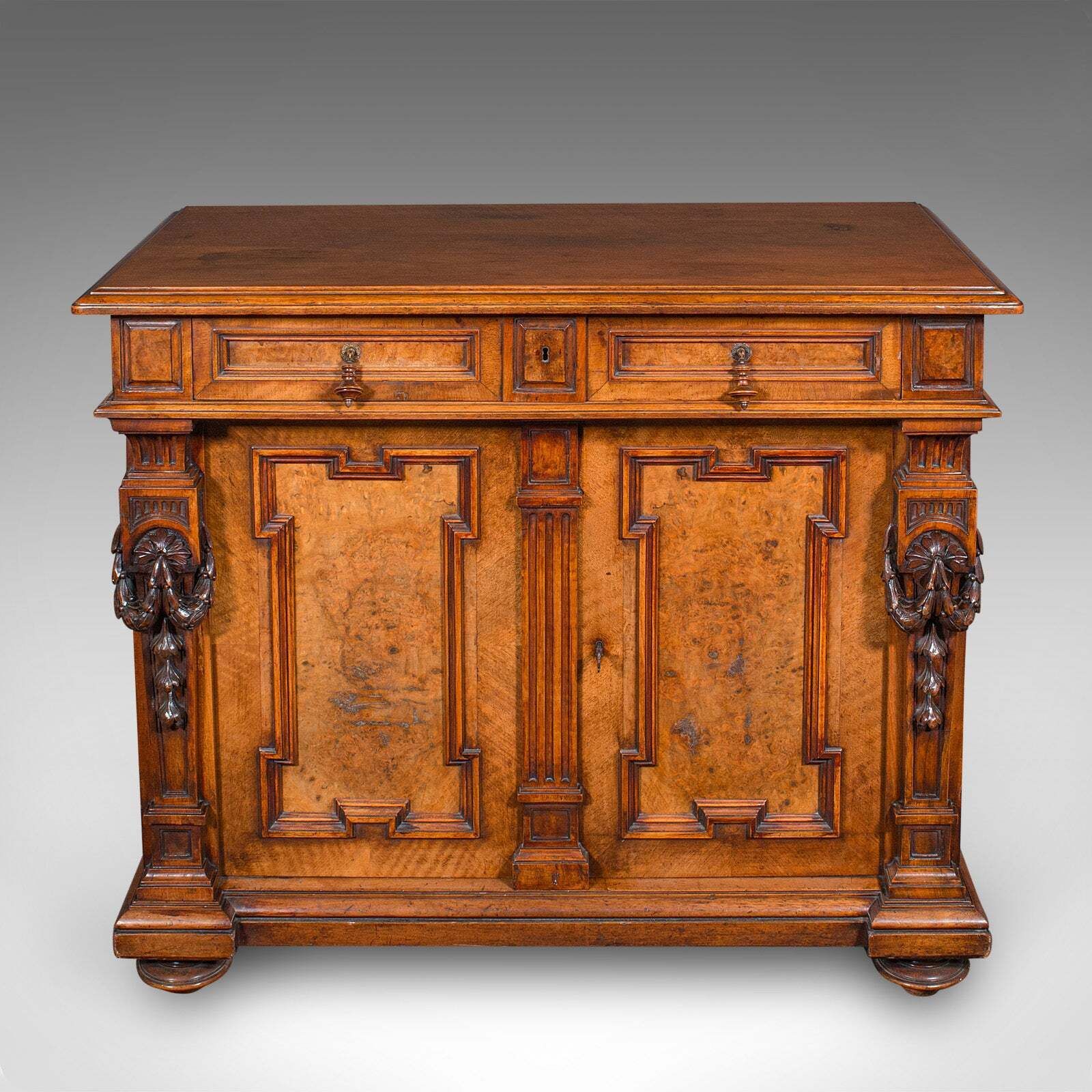 Antique Drawing Room Cabinet, French, Walnut, Buffet, Neoclassical, Victorian photo furniture