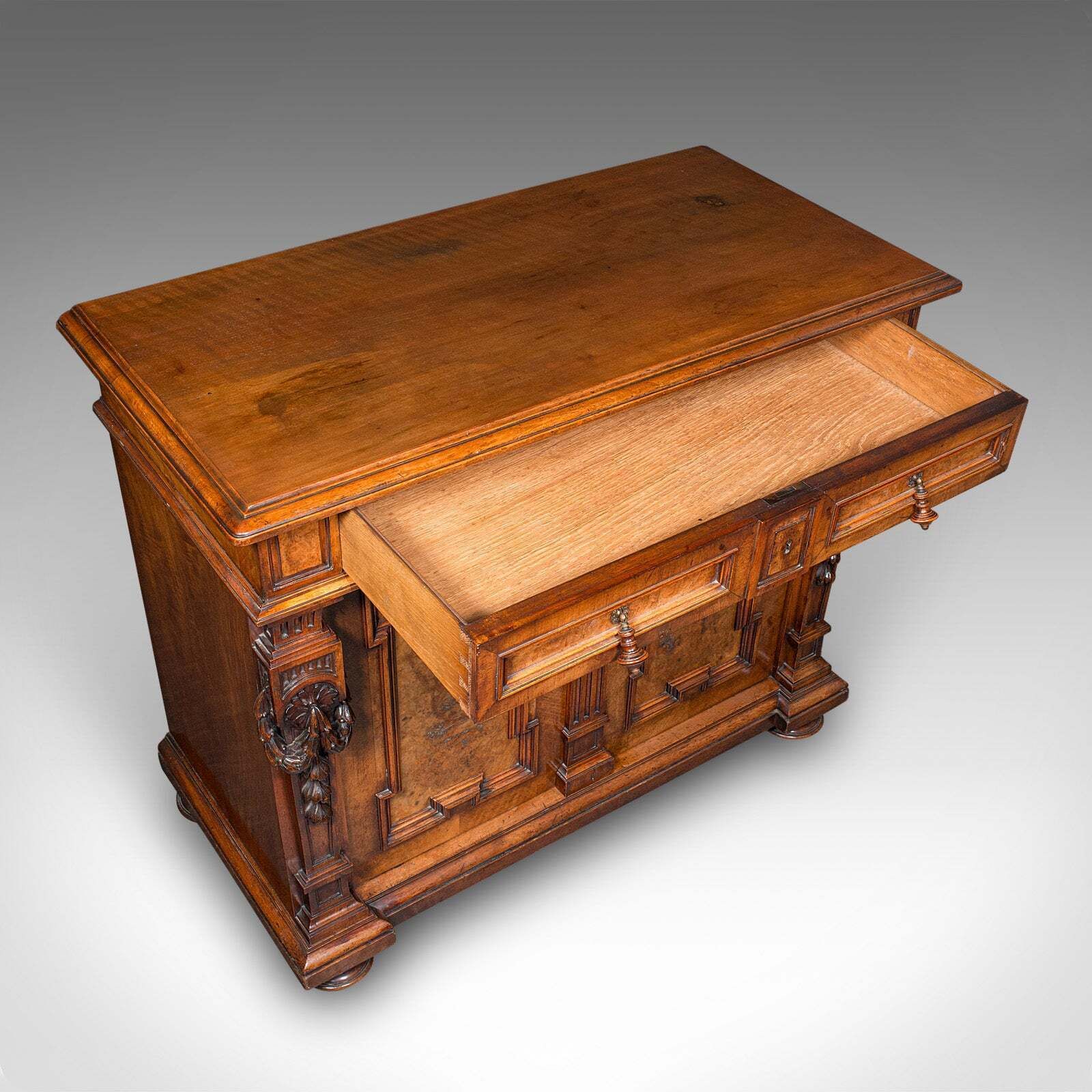 Antique Drawing Room Cabinet, French, Walnut, Buffet, Neoclassical, Victorian photo buy