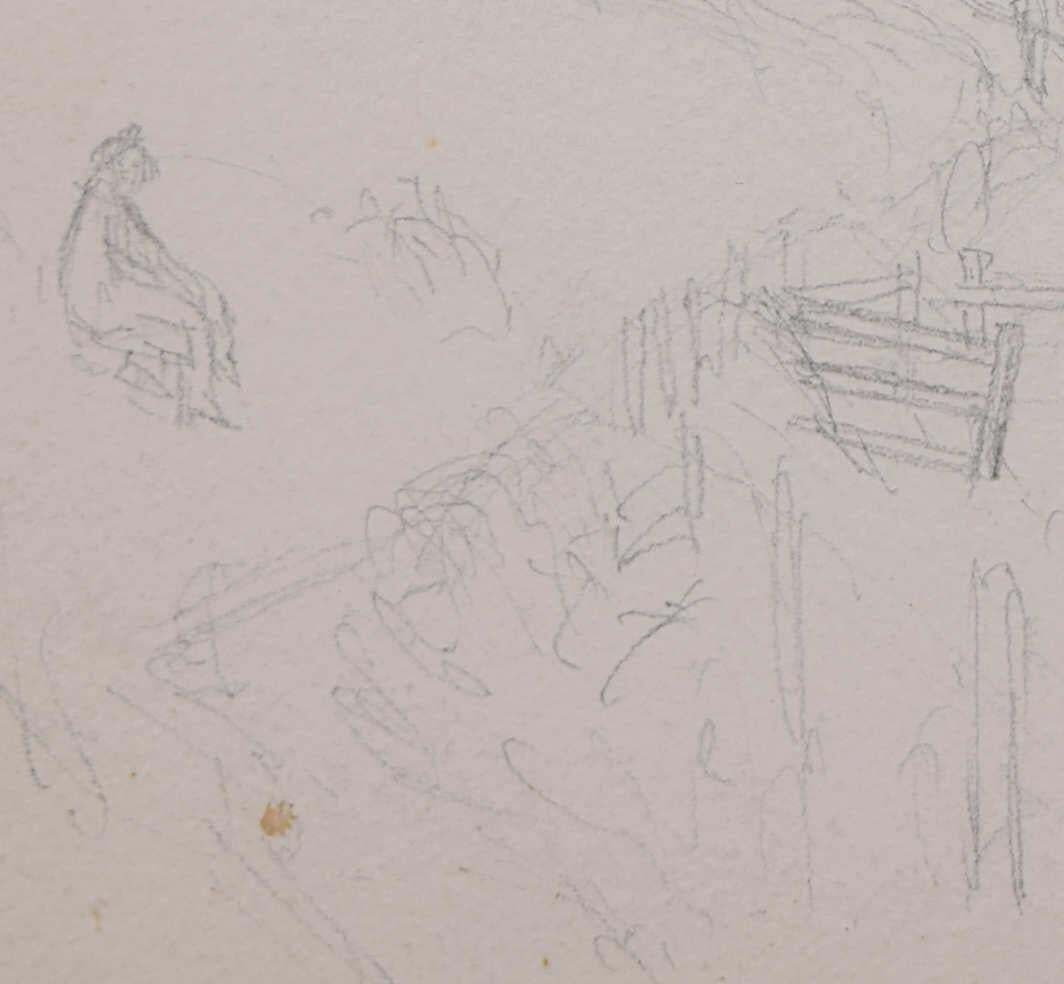 The Village Way, Pencil Sketch By George Bissill photo furniture