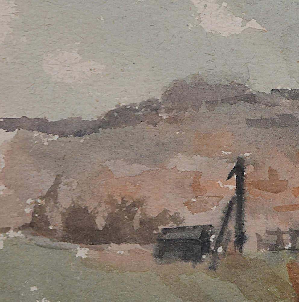 Church View From The Railway, Watercolour By George Bissill photo Art