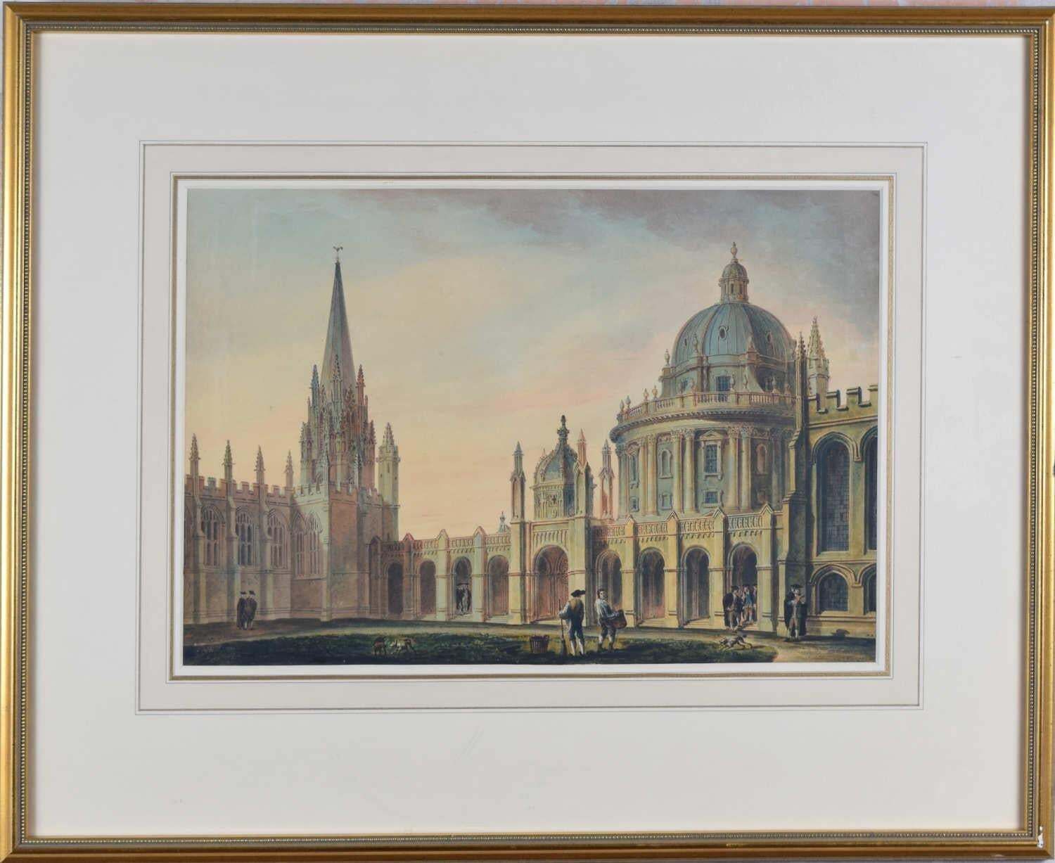 Watercolour Of The Radcliffe Camera From The Great Quadrangle Of All Souls By Rev. William Henry Barnard photo vinterior