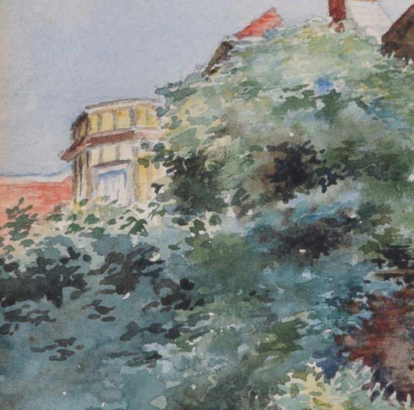 Erasmus' Tower, Queens' College, Cambridge, Watercolour By E. T. Talbot photo for sale