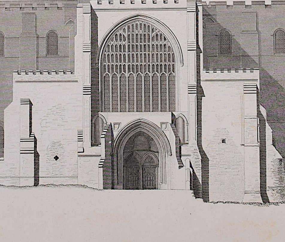 St Albans Cathedral, Engraving By James Basire 1810 photo for sale