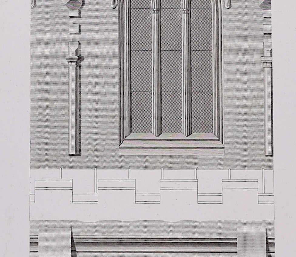 Architectural Fragments Of St Albans Cathedral, Engraving By James Basire 1810 photo for sale