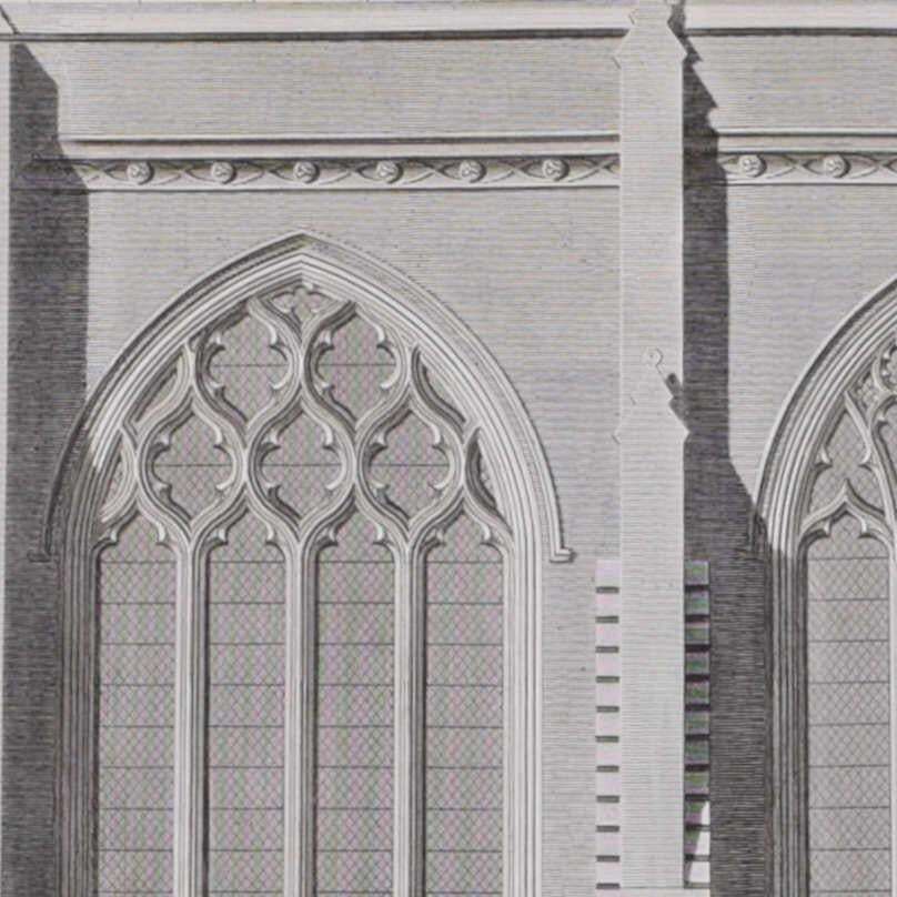 Architectural Fragments Of St Albans Cathedral, Engraving By James Basire 1810 photo furniture