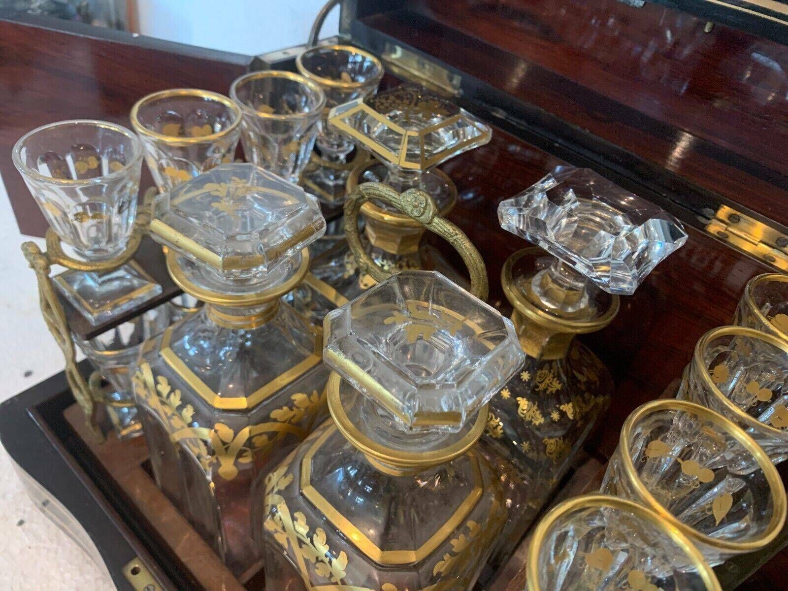 photo for sale Complete Liquor Cellar In Boulle Marquetry Napoleon III 19th Century Box