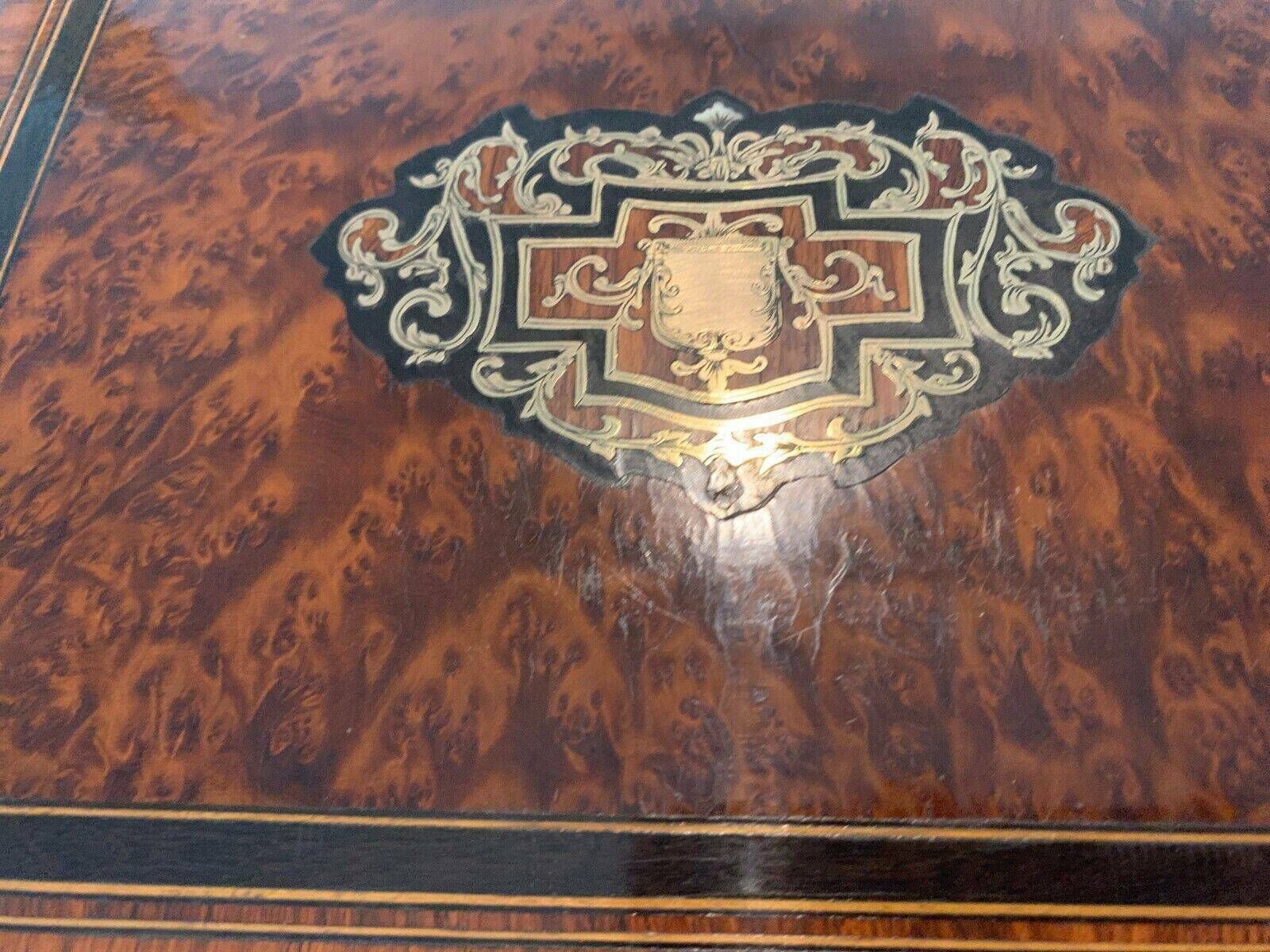 Jewelry Box In Cedar Burl Boulle Marquetry Box Napoleon III Period photo furniture