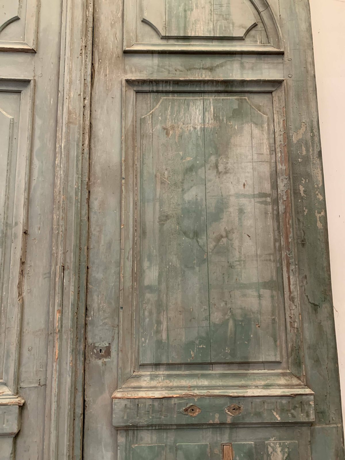 Double Carriage Doors In Natural Wood XIX Century photo 4668.12
