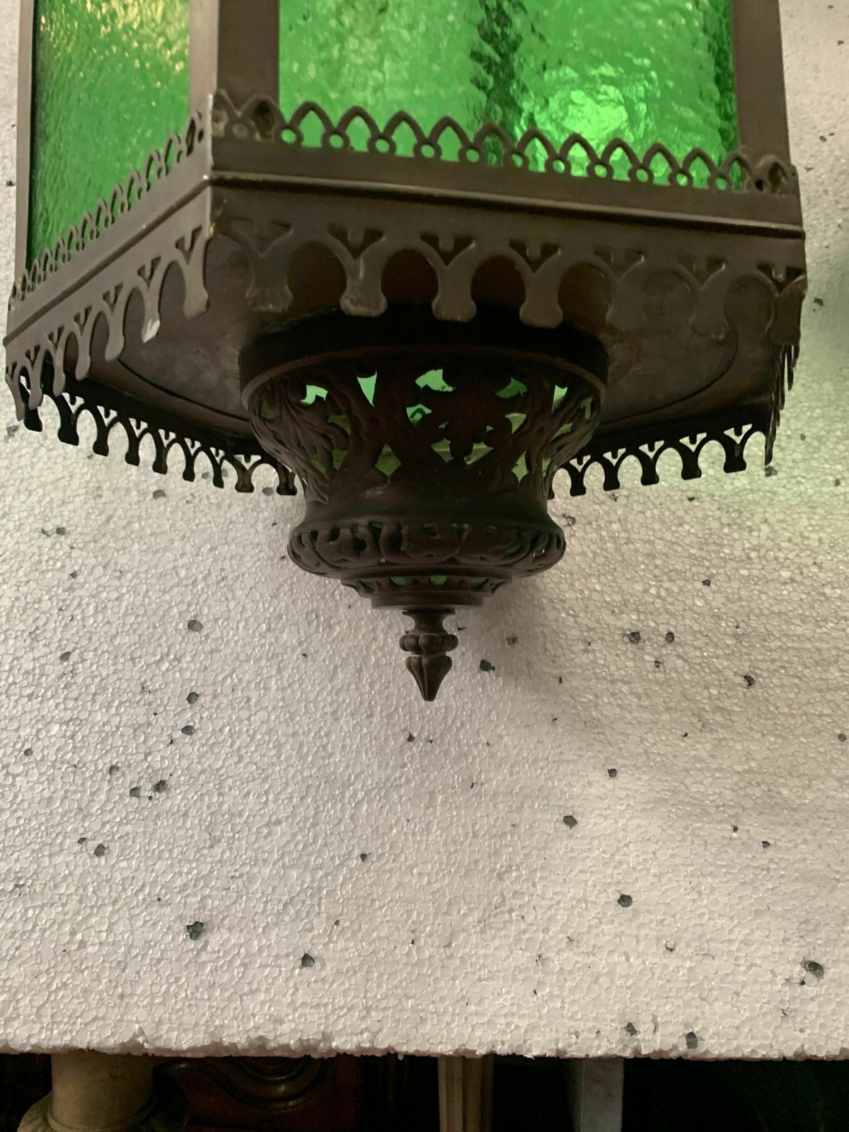 Lantern Of Vestibule In Bronze And Patinated Brass XX Century photo Lighting