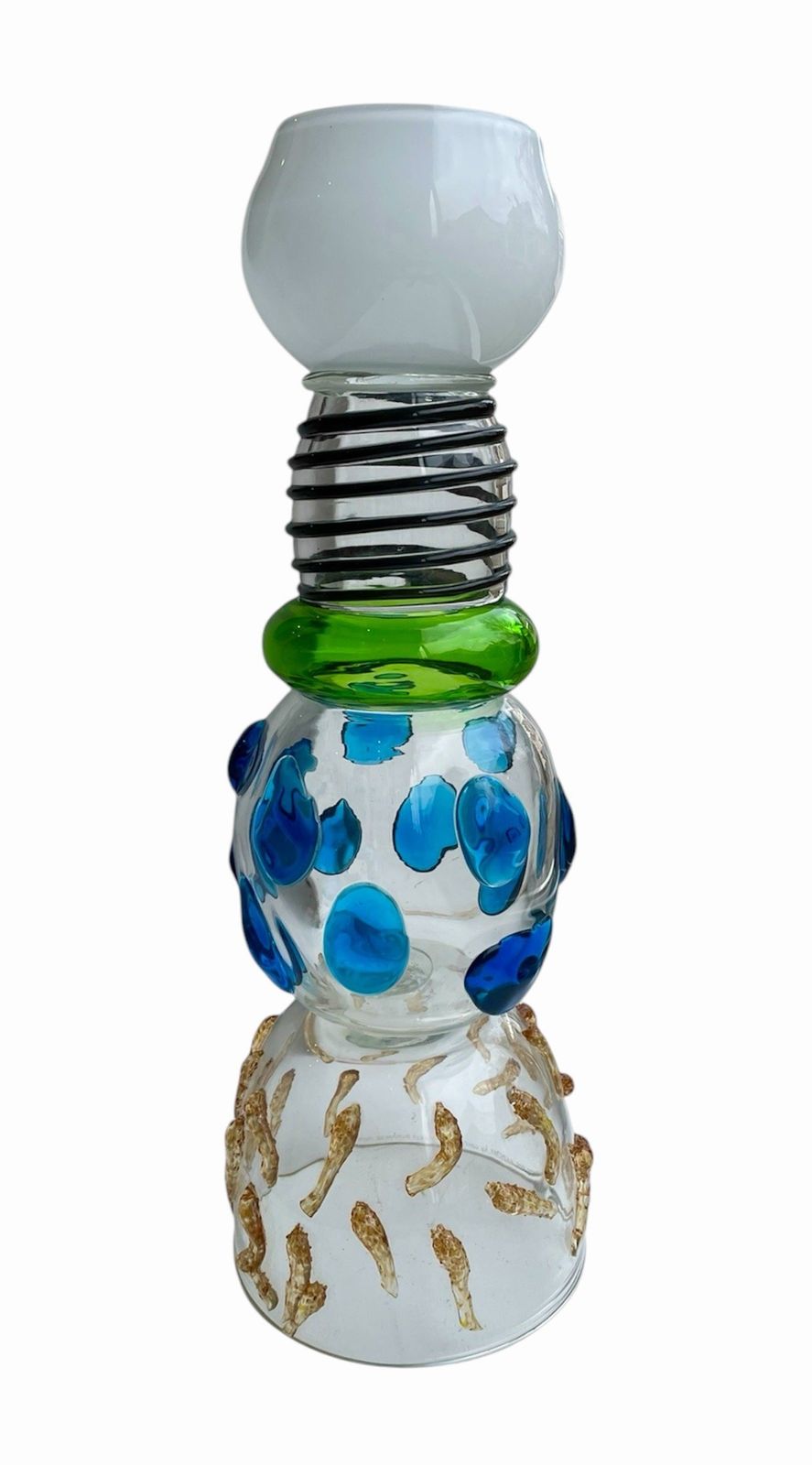 A Memphis Milano Alcor Glass Vase Designed By Ettore Sottsass