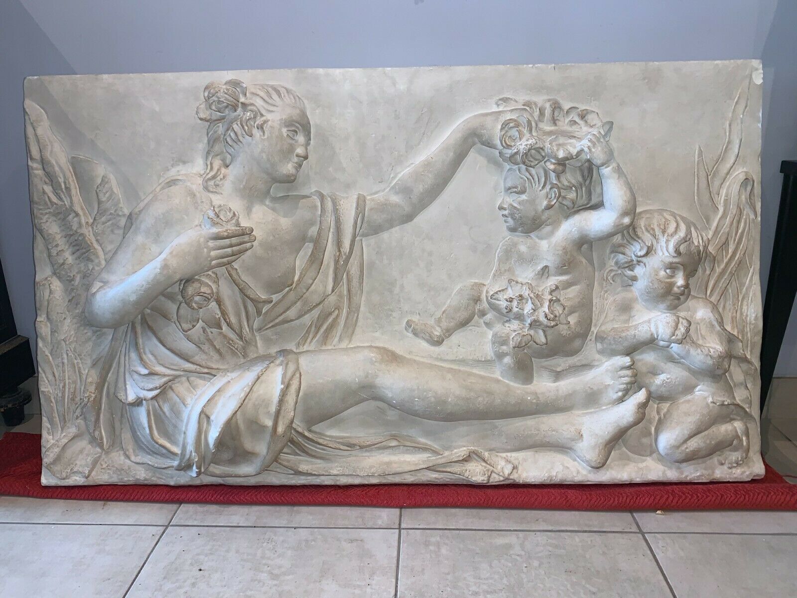 Bas Relief In Stucco Decorated With A Scene In The Antique XX Century photo furniture