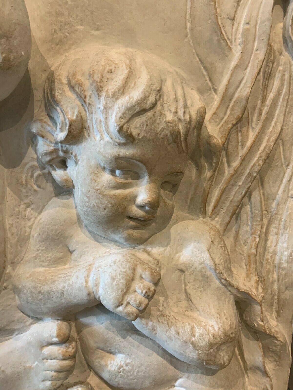 Bas Relief In Stucco Decorated With A Scene In The Antique XX Century photo vintage