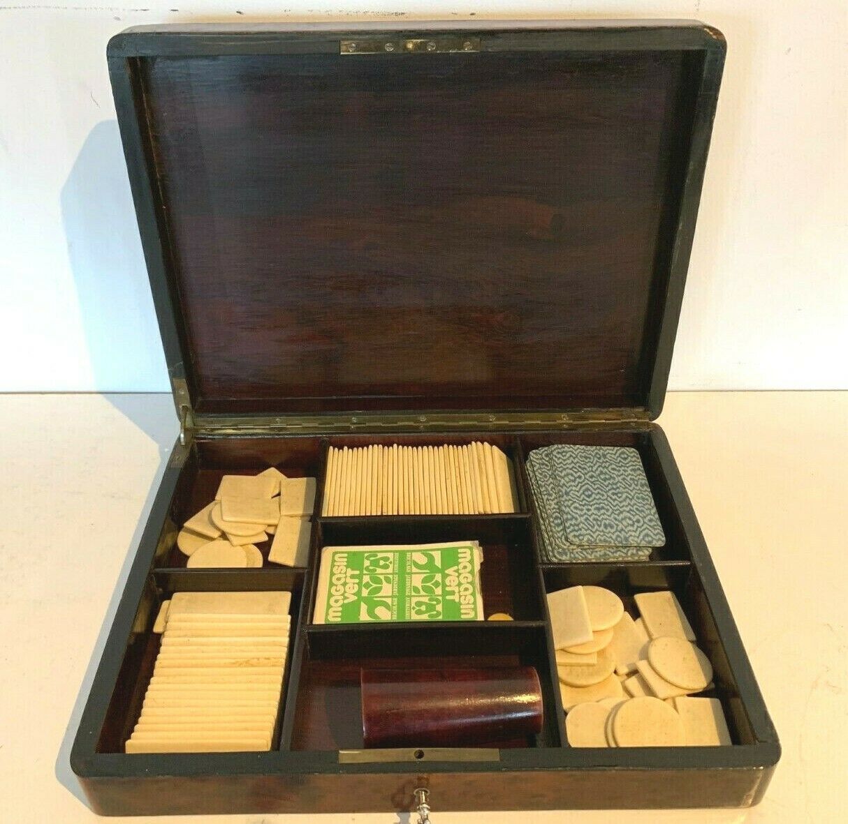 Napoleon III Token Box Boulle Marquetry Thuja And Mother Of Pearl Burl photo vintage