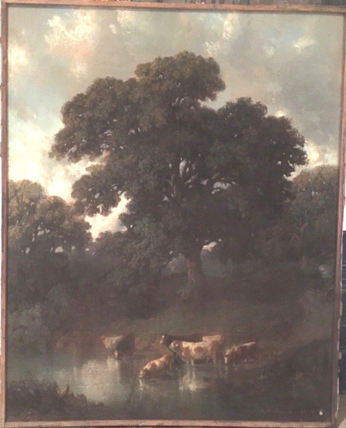 Old Pastel / Oil On Canvas / Painting / Drawing / Watercolor Old Painting