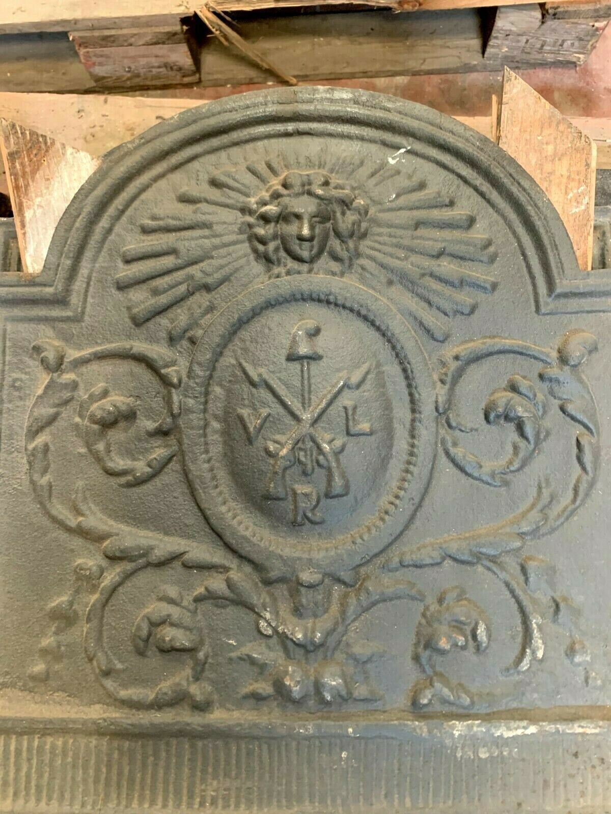 20th Century Cast Iron Fireplace Base Plate photo for sale