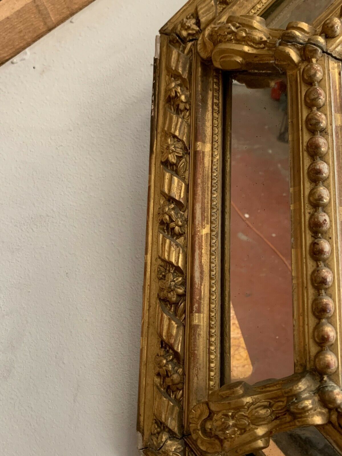 Home Decor Mirror With Closed Doors In Wood And Gilded Stucco Napoleon III Mirror 19 Century photo