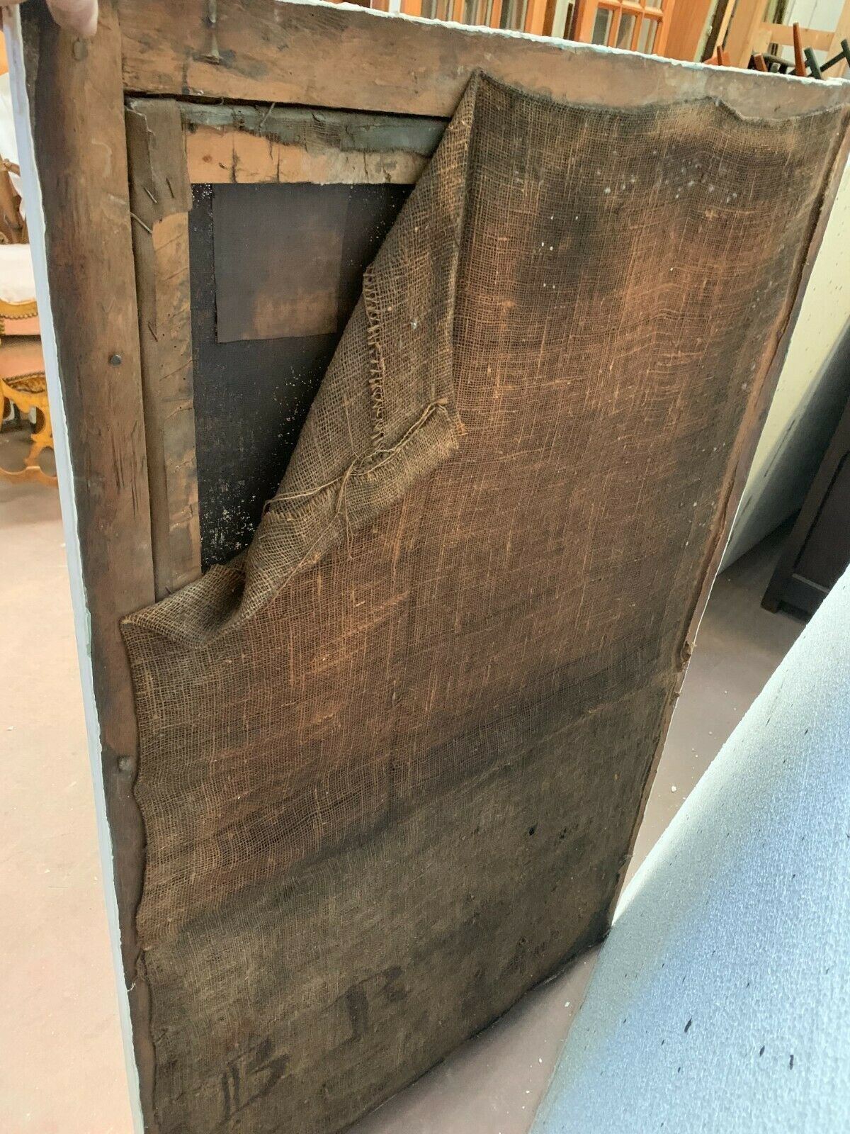 photo for sale Louis XVI Fireplace Trumeau 18th Century Patinated Wood Frame